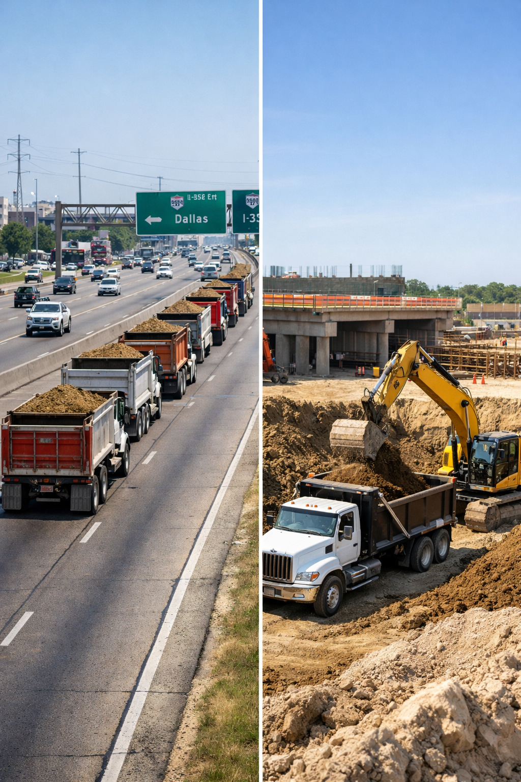 Borrow-Pit helping reduce hauling costs for dirt and aggregates through local sourcing.